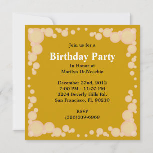 CUTE Sweet Spa Bath-massage och Beauty Party Invit Inbjudningar