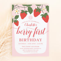 Cute Sweet Strawberry 1:a födelsedagen