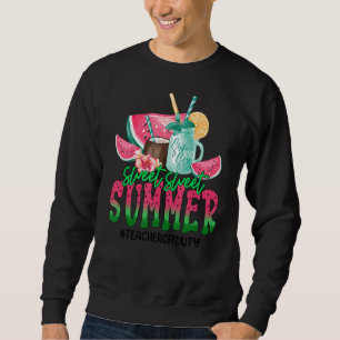 Cute Sweet Summer Time Watermelon Summer Teacher O Lång Ärmad Tröja