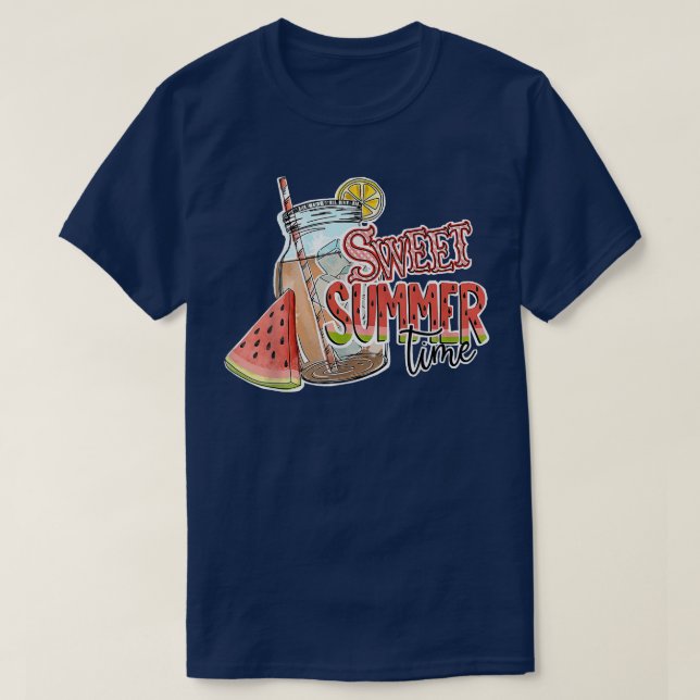Cute Sweet Summertime Watermelon Summer Vacation B T Shirt (Design framsida)