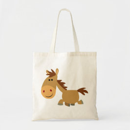 Cute Sweet Tecknad Horse Bag Tygkasse