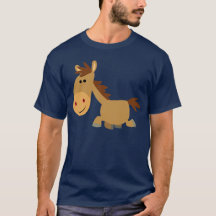 Cute Sweet Tecknad Horse T-Shirt