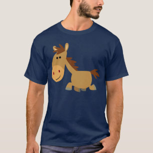 Cute Sweet Tecknad Horse T-Shirt