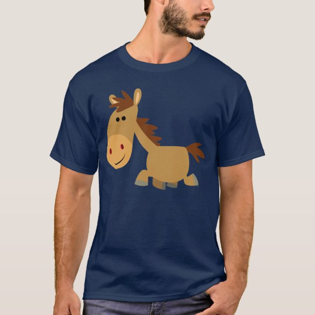 Cute Sweet Tecknad Horse T-Shirt (Framsida)
