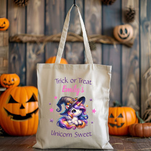 Cute Sweet Unicorn Halloween Personlig Tygkasse