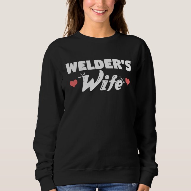 Cute Sweet  Welders Wife T Shirt (Framsida)