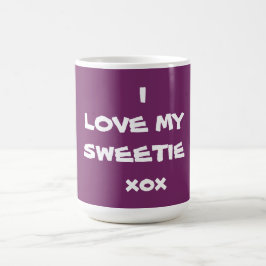 Cute Sweets Coffee Mugg I KÄRLEK MY SWEETIE Lila