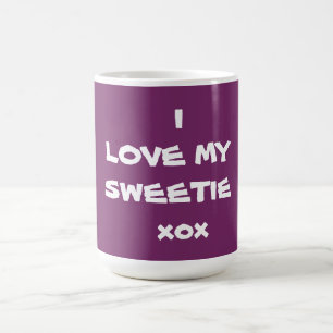 Cute Sweets Coffee Mugg I KÄRLEK MY SWEETIE Lila