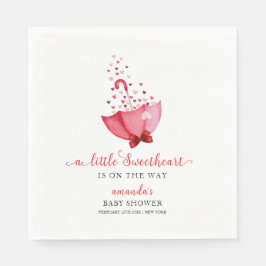 Cute Swehoney Umbrella Bow Baby Shower Pappersservett