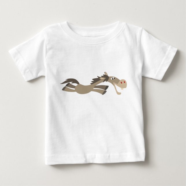 Cute Swift Tecknad Horse Baby T-Shirt (Framsida)