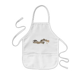 Cute Swift Tecknad Horse Children Apron Barnförkläde