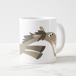 Cute Swift Tecknad Horse Jumbo Mugg
