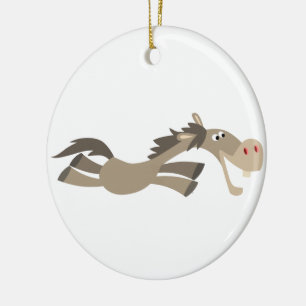 Cute Swift Tecknad Horse Ornament