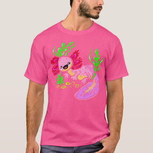Cute Swimming Axolotl Salamander T Shirt