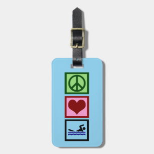 Cute Swimming Bagagebricka