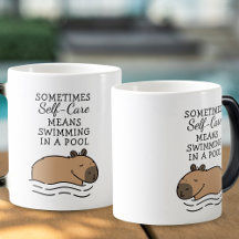 Cute Swimming Capybara Self Care