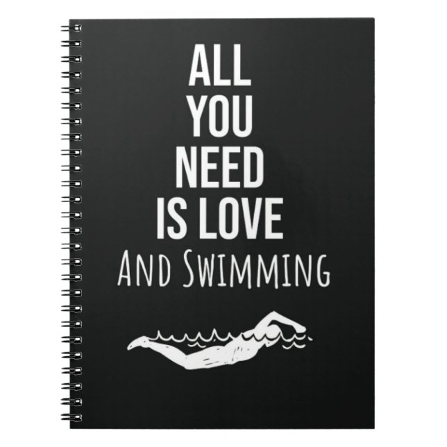 Cute Swimming Gifts Sports Quote Inspirational  Anteckningsbok (Framsidan)