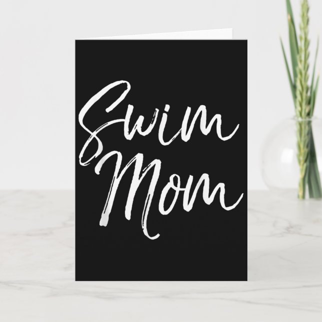 Cute Swimming Mom Mother's Day Gift For Swimmers S Kort (Framsida)