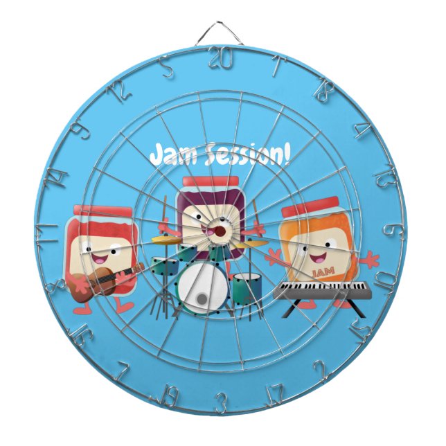 Cute sylt-sessionsmusiker tecknad humor darttavla (Framsidan)
