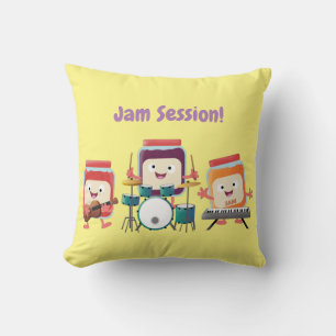 Cute sylt-sessionsmusiker tecknad humor kudde