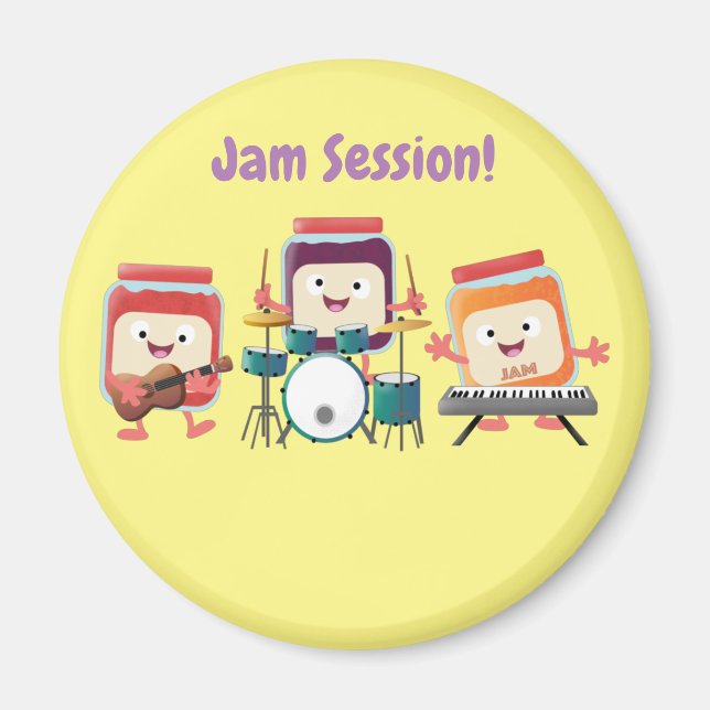 Cute sylt-sessionsmusiker tecknad humor magnet (Framsidan)