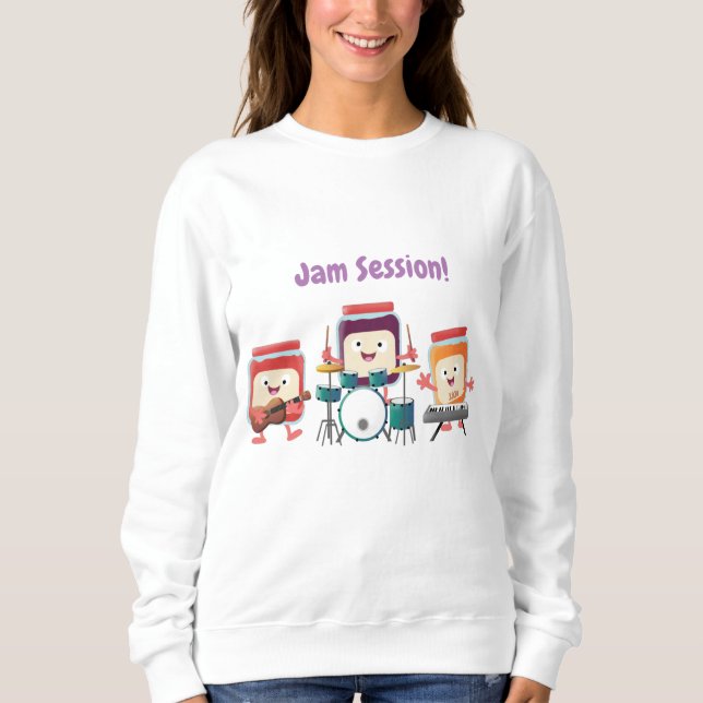 Cute sylt-sessionsmusiker tecknad humor t shirt (Framsida)