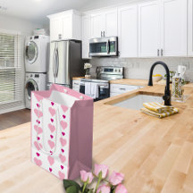 Cute Symmetrisk rosa och vit med hjärta