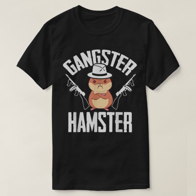 Cute Syrian Hamster Funny Rodents Gangster Hamster T Shirt (Design framsida)