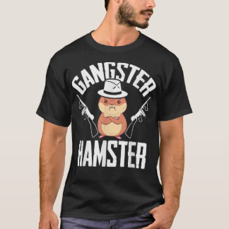 Cute Syrian Hamster Funny Rodents Gangster Hamster T Shirt