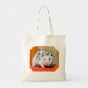 Cute Syrian Hamster White Black Spoted Funny Pet Tygkasse
