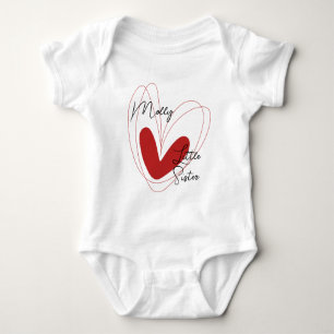 Cute Syskon Little Sister Heart Namn Bodykostym T Shirt