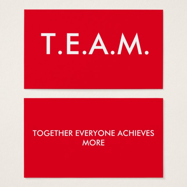 CUTE T.E.A.M. T-Shirt Visitkort (Framsida & baksida)