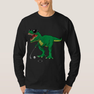 Cute T Rex Dinosaur Boys Golfing Älskare Trex Dino Shirt