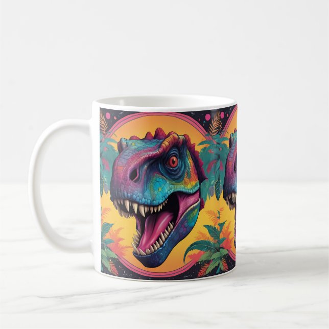 Cute T-Rex Dinosaur  Kaffemugg (Vänster)