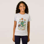 Cute T-Rex Dinosaur Ready Set Roar Adventure Kids T Shirt<br><div class="desc">"Ignite your little one's imagination with this vibrant and playful T-Rex Dinosaur design! Featuring a friendly dinosaur ready for an adventure with his monster truck and space rocket, this design is perfect for brave boys who love exploring. The colorful 'Ready, Set... ROAR!' text adds a fun, energetic touch that parents...</div>