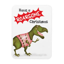 Cute T.rex dinosaur "Roarsome jul"-magnet Magnet