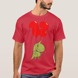 Cute T-Rex Fairy - 12:e Birthday - Kids Balloon Pa T Shirt