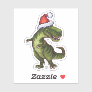 Cute T-Rex i tomten Klistermärken