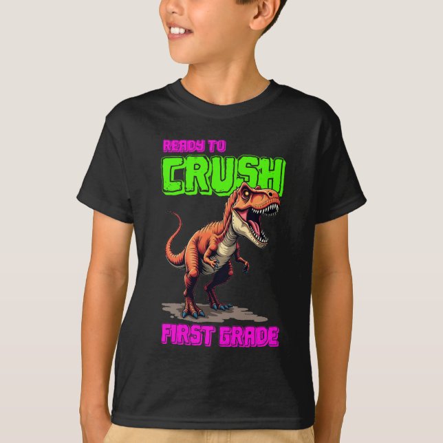 Cute T-Rex-krossar första Klass Tee (Framsida)