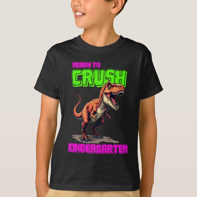 Cute T-Rex-krossar Kindergarten Tee (Framsida)