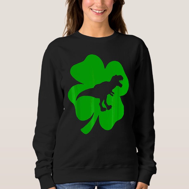 Cute T Rex Shamrock Dino Saint Patricks Day Dinosa Shirt (Framsida)
