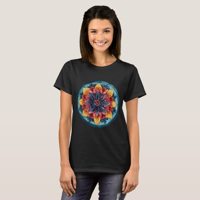 Cute T-shirt Mandala-färgdesign (Hel framsida)