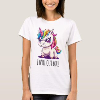 Cute T-shirt med ondskefull Unicorn-design