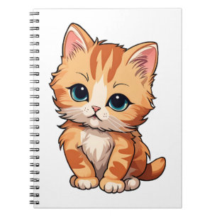 Cute Tabby katt Anteckningsbok