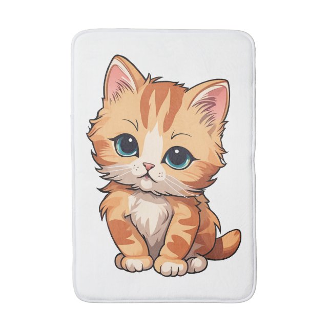 Cute Tabby katt Badrumsmatta (Framsidan (Vertikal))