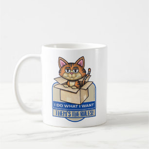 Cute Tabby katt I gör som jag vill Kaffemugg