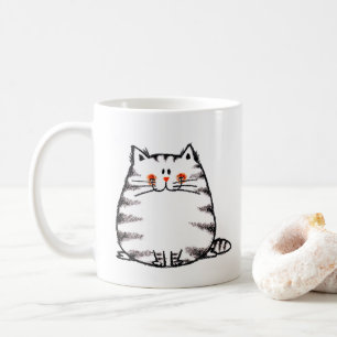 Cute Tabby katt - Kawaii kattunge för kattälskare Kaffemugg