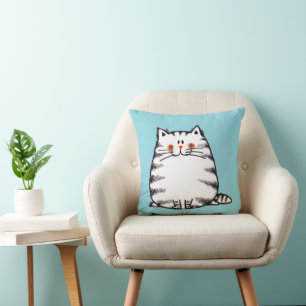 Cute Tabby katt - Kawaii kattunge för kattälskare Kudde