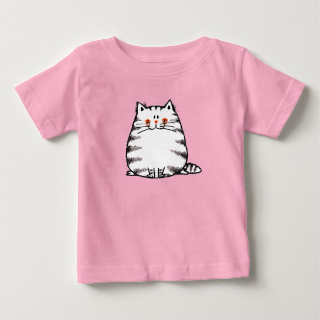 Cute Tabby katt - Kawaii kattunge för kattälskare T Shirt (Framsida)