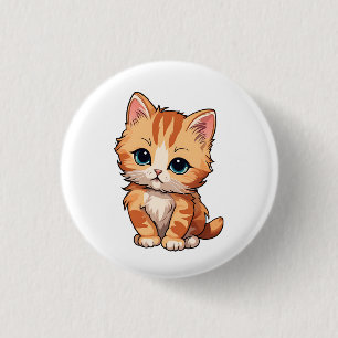 Cute Tabby katt Knapp